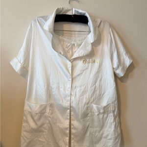 White 'Bride' Women's Pajama Set